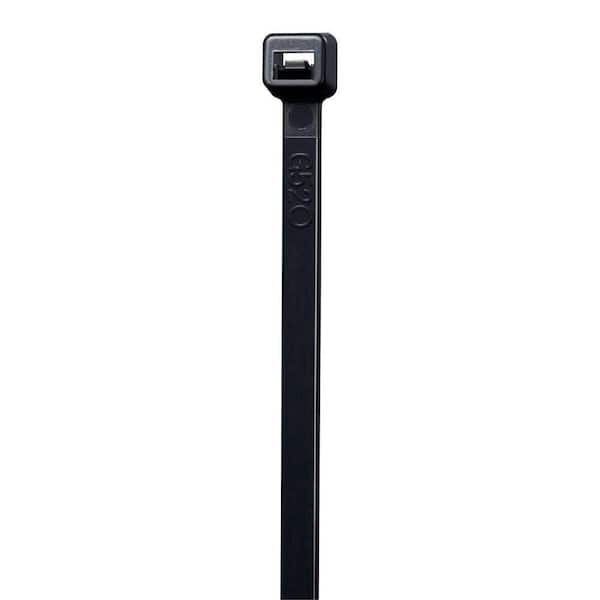 Commercial Electric 11 in. Double Locking Cable Tie, Black (100-Pack)