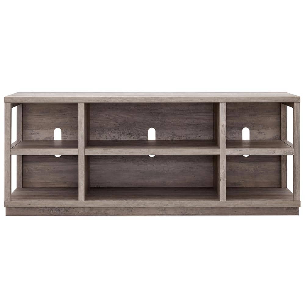 Freya Gray Oak 70-in Modern Metal Frame TV Stand