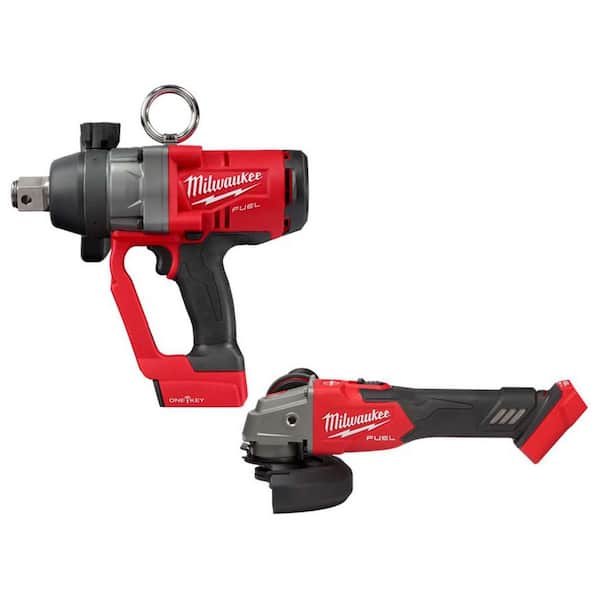 M18 FUEL ONE-KEY 18V Lith-Ion Brushless Cordless 1 in. Impact Wrench w/ Friction Ring w/ M18 Grinder