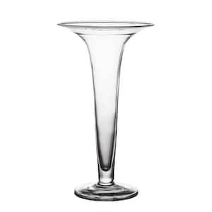 Clear Smooth Large Trumpet Vase