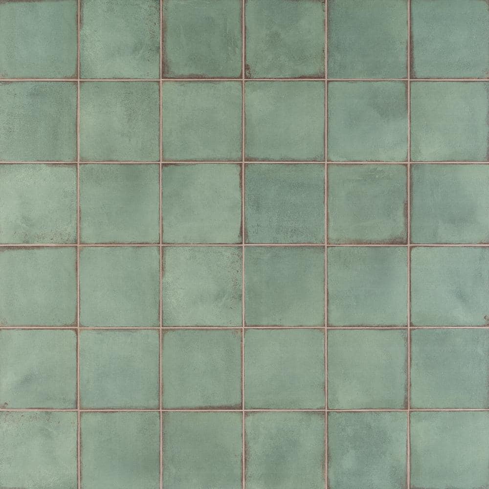 Coronado Green Matte 8" x 8" Porcelain Floor and Wall Tile