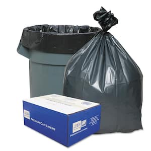 30 in. x 36 in. 30 Gal. 1.35 mil Gray Trash Can Liners (10-Bags/Roll, 10-Rolls/Carton)