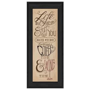 Coffee And Wine Time by Unknown 1 Piece Framed Graphic Print Typography Art Print 21 in. x 9 in. .