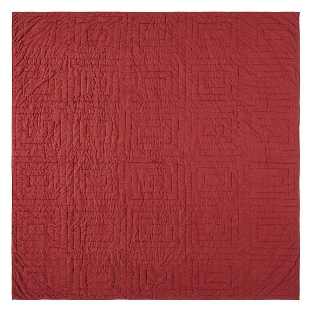 Queen Black and Burgundy Cotton Reversible Quilt