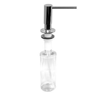 simplehuman 22 oz. Square Push Pump Soap Dispenser with Sponge Caddy,  Brushed Nickel