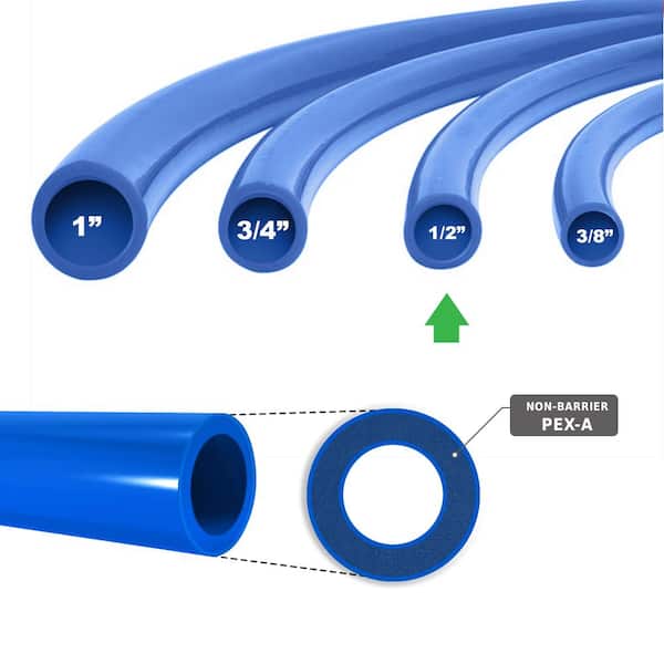 1 1/4 500' Non-Oxygen Barrier Blue PEX tubing for heating and plumbin –  Badger Insulated Pipe