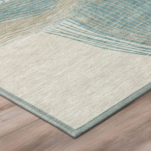 Chantille Machine Washable Indoor/Outdoor Abstract ACN3057 Linen 9 ft. x 12 ft. Area Rug