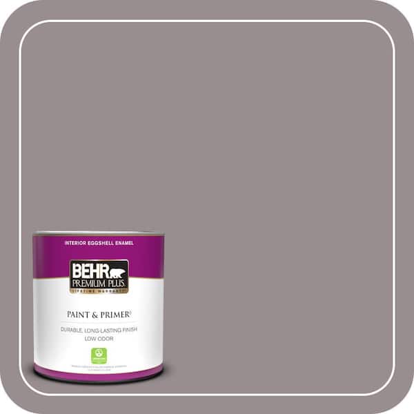 BEHR PREMIUM PLUS 1 qt. #QE-60 Heather Moor Eggshell Enamel Low Odor Interior Paint & Primer