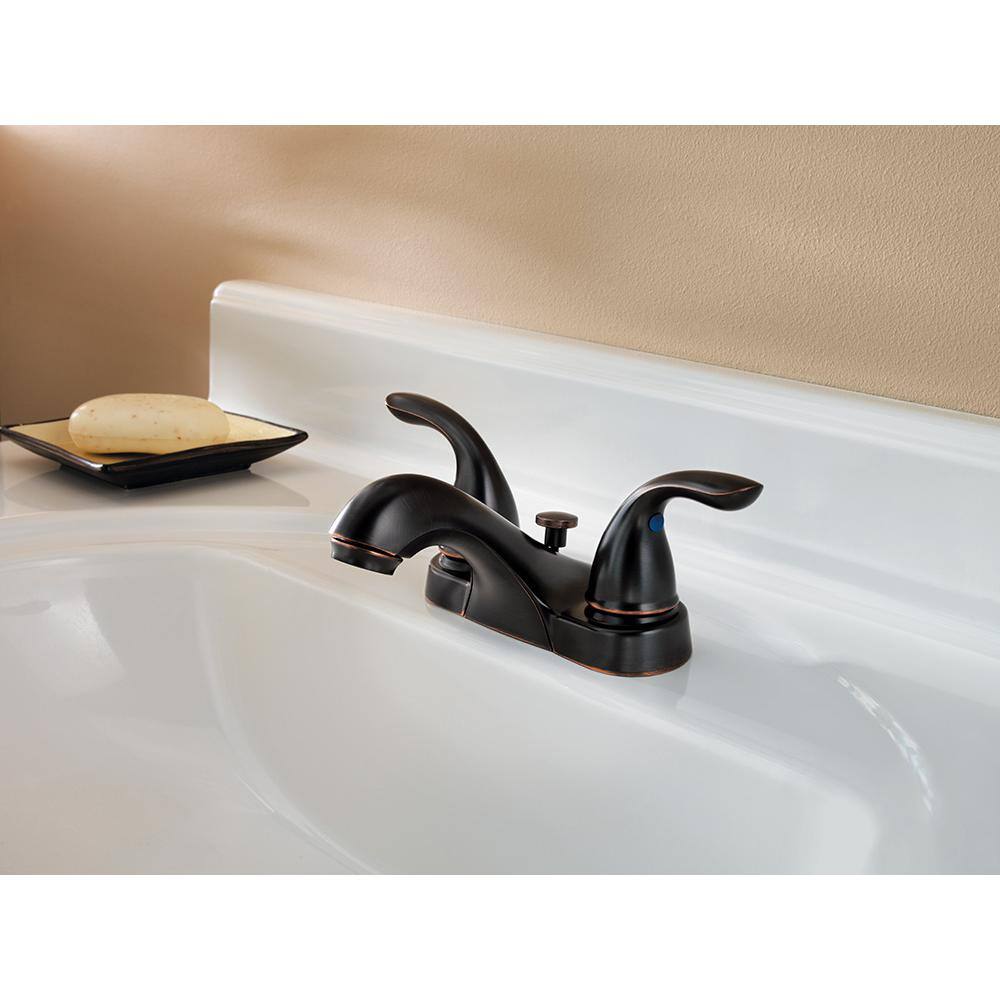 Tuscan Bronze Traditional 2-Handle Centerset Bathroom Faucet