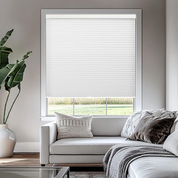 Cut-to-Size Morning Mist Cordless Light Filtering Privacy Cellular Shades 54 x 48 in. L