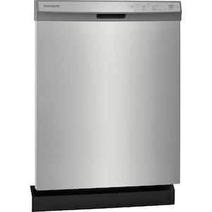 24 in Front Control Built-In Tall Tub Dishwasher in Stainless Steel with 4-cycles and DishSense Sensor Technology