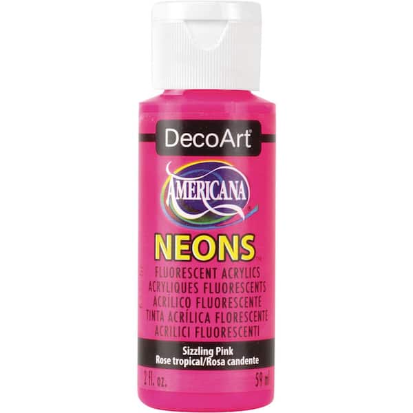 Americana Neon Lights 2 oz. Sizzling Pink Acrylic Paint DHS3-29 - The Home  Depot