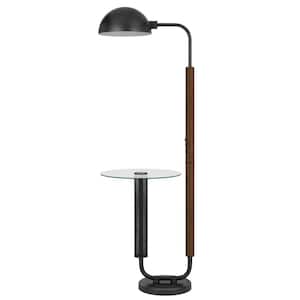 Keyser 63 in. H Charcoal Gray Metal Standard Floor Lamp with Dome Shade