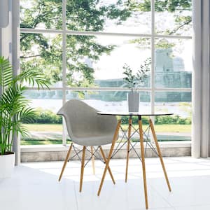 Willow Grey Polyester Arm Chair