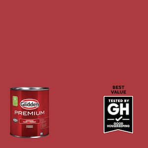 Glidden Premium 1 gal. PPG1187-7 Red Gumball Flat Interior Latex