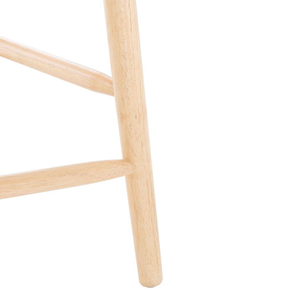 Natural Rubberwood Spindle Back Counter Stool Set