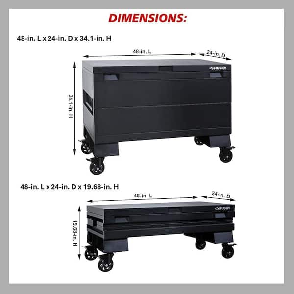 Husky 48 in. W Folding Utility Locker Storage Box 00131 - The Home
