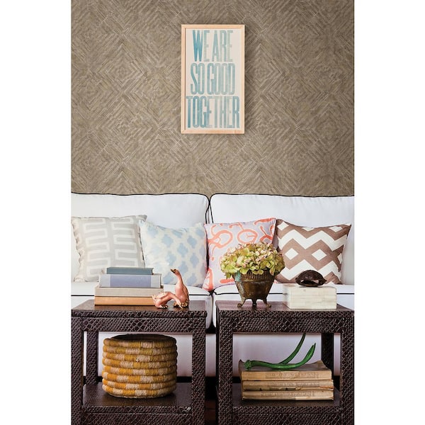 Labyrinth Bronze Geometric Paper Strippable Roll Wallpaper (Covers 56.4 sq. ft.)