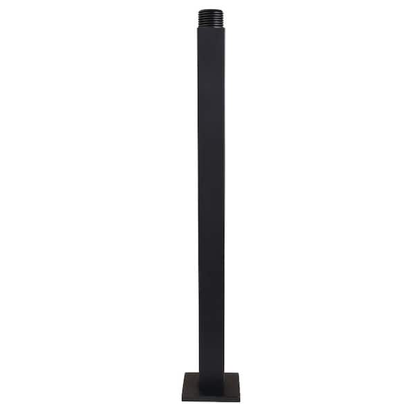 12 in. Shower Arm with Flange in Matte Black