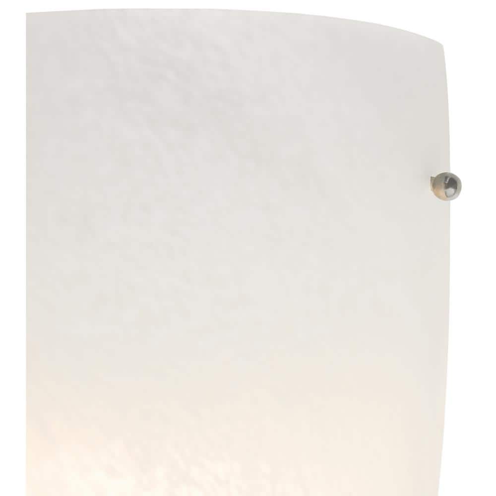 Daphne 11.75" Brushed Steel and Alabaster Glass Wall Sconce