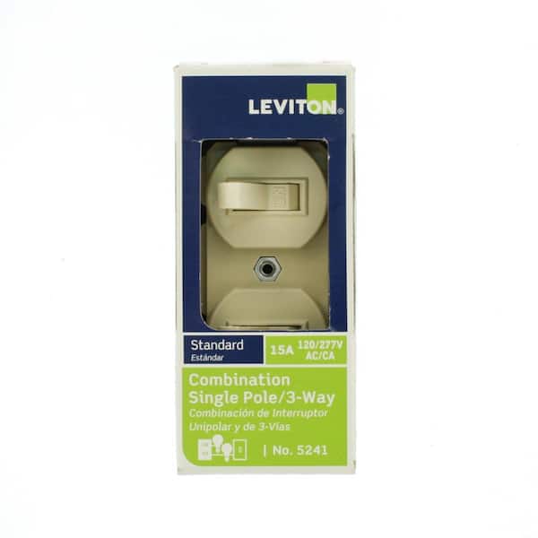 15 Amp 3-Way Double Toggle Switch, Ivory 5241-IKS