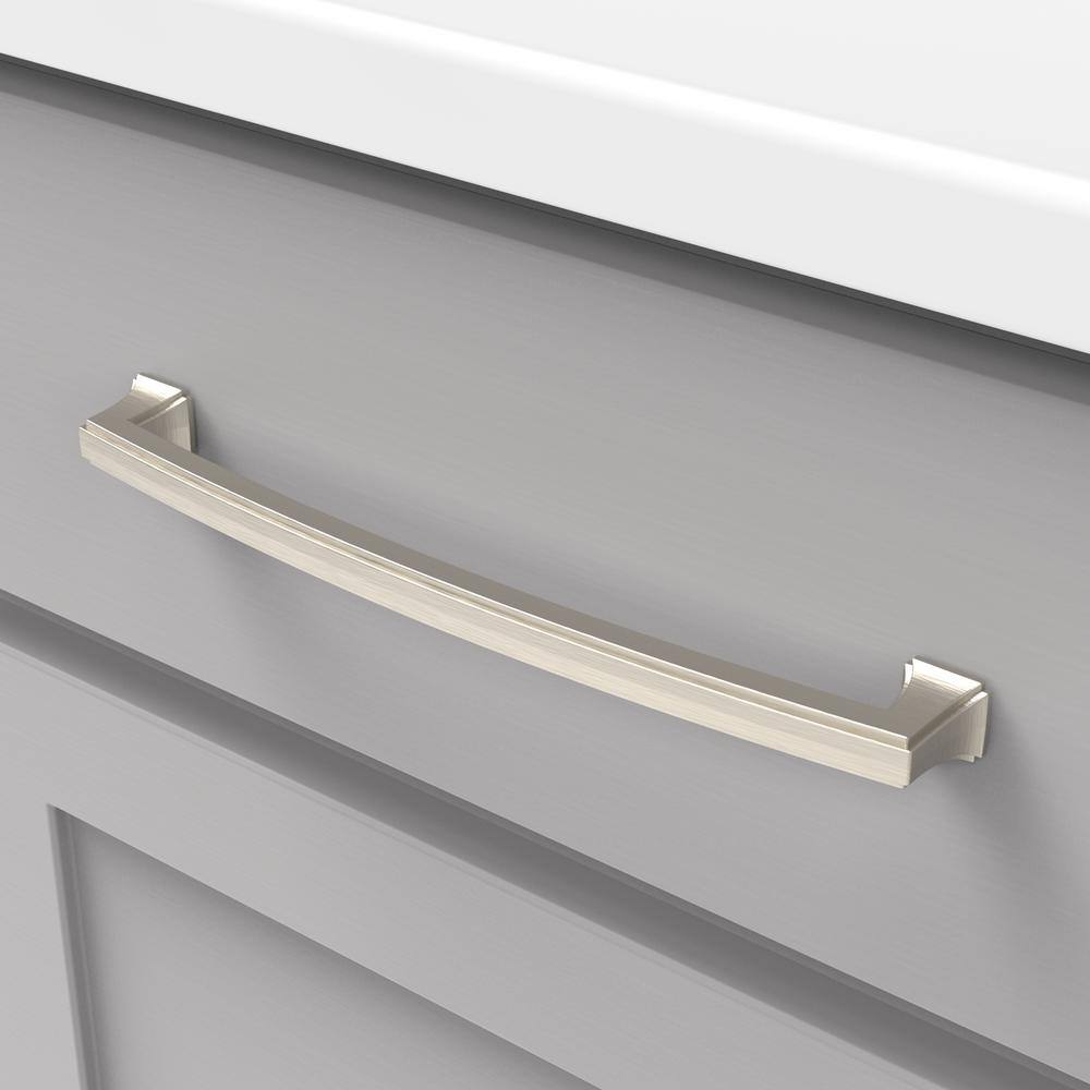 Brushed Nickel Modern Cabinet Handle with Mounting Hardware