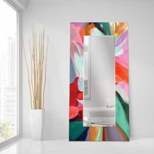72 in. x 36 in. Integrity of Chaos Rectangle Framed Printed Tempered Art Glass Beveled Accent Mirror