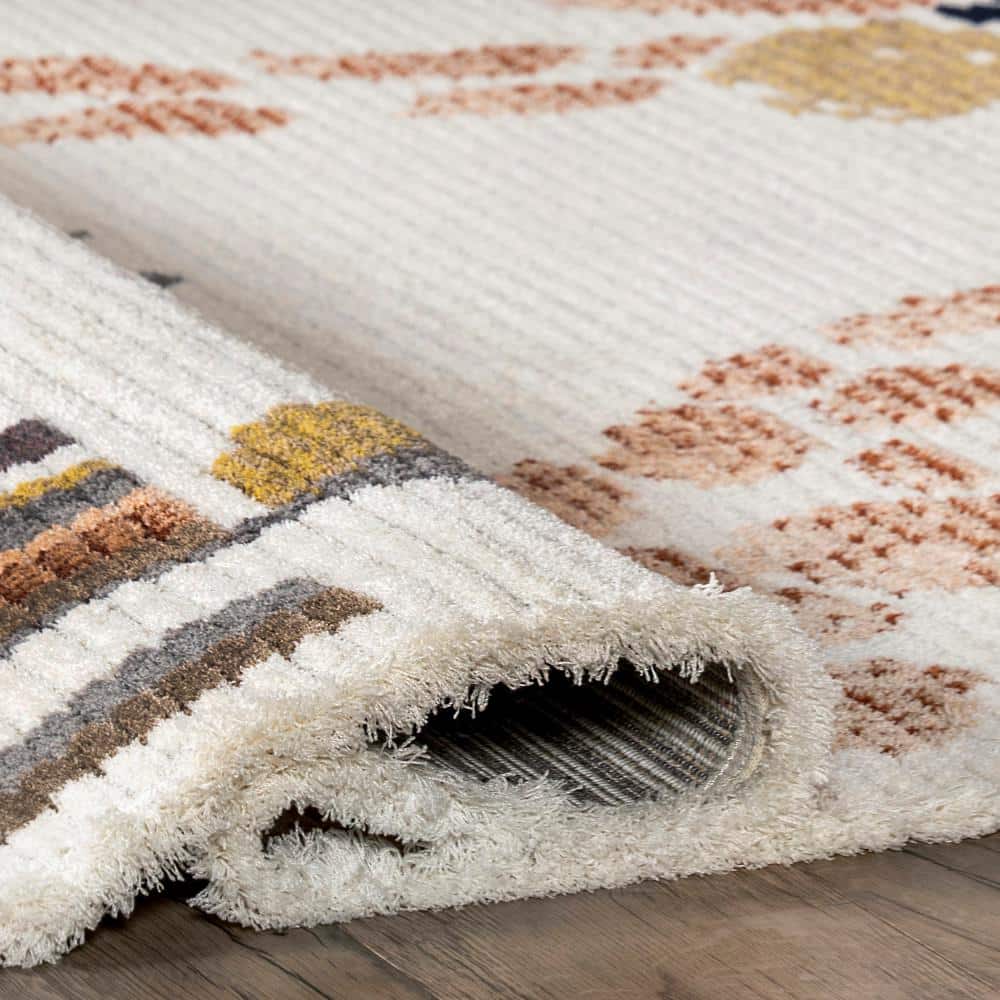 Beige Synthetic 4' x 6' Kids Rectangular Area Rug