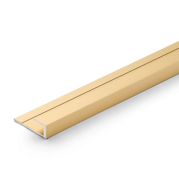 Satin Gold 5. 5mm x 36in Aluminum Square Floor Transition Strip