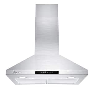 30 in. Convertible Wall Mounted Range Hood in Stainless Steel