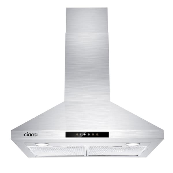 JEREMY CASS 30 in. Convertible Wall Mounted Range Hood in Stainless Steel