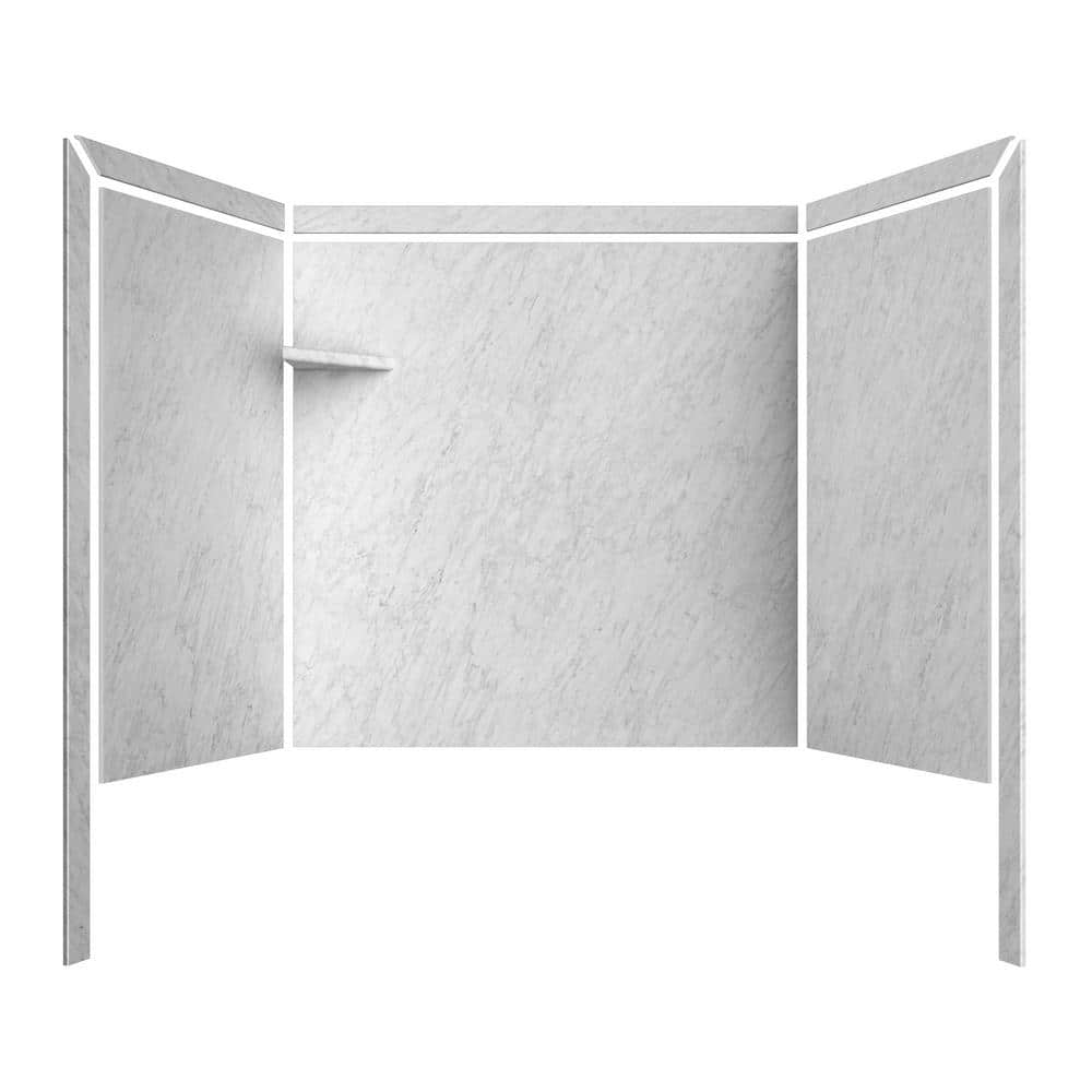 Frost White 60" x 32" x 60" Alcove Bathtub Surround