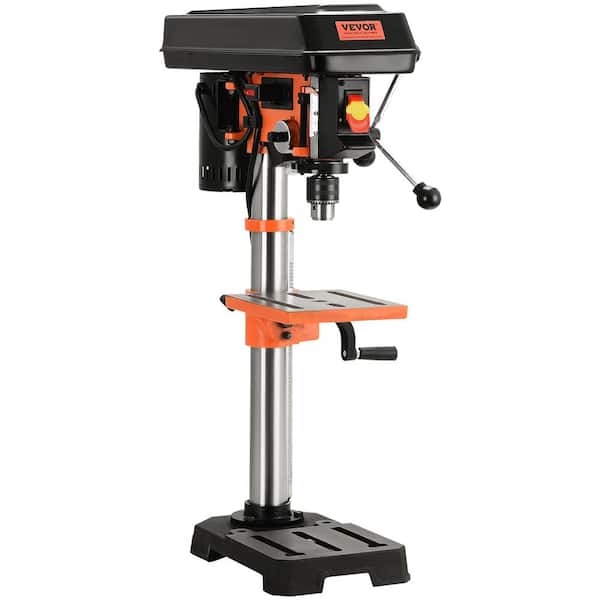 VEVOR 10 in. Benchtop Drill Press 3.2 Amp 5-Speed Cast Iron Bench Drill Press Tabletop Drilling Machine for Wood Metal