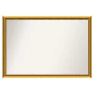 Townhouse Gold 49.75 in. x 34.75 in. Custom Non-Beveled Wood Framed Batthroom Vanity Wall Mirror