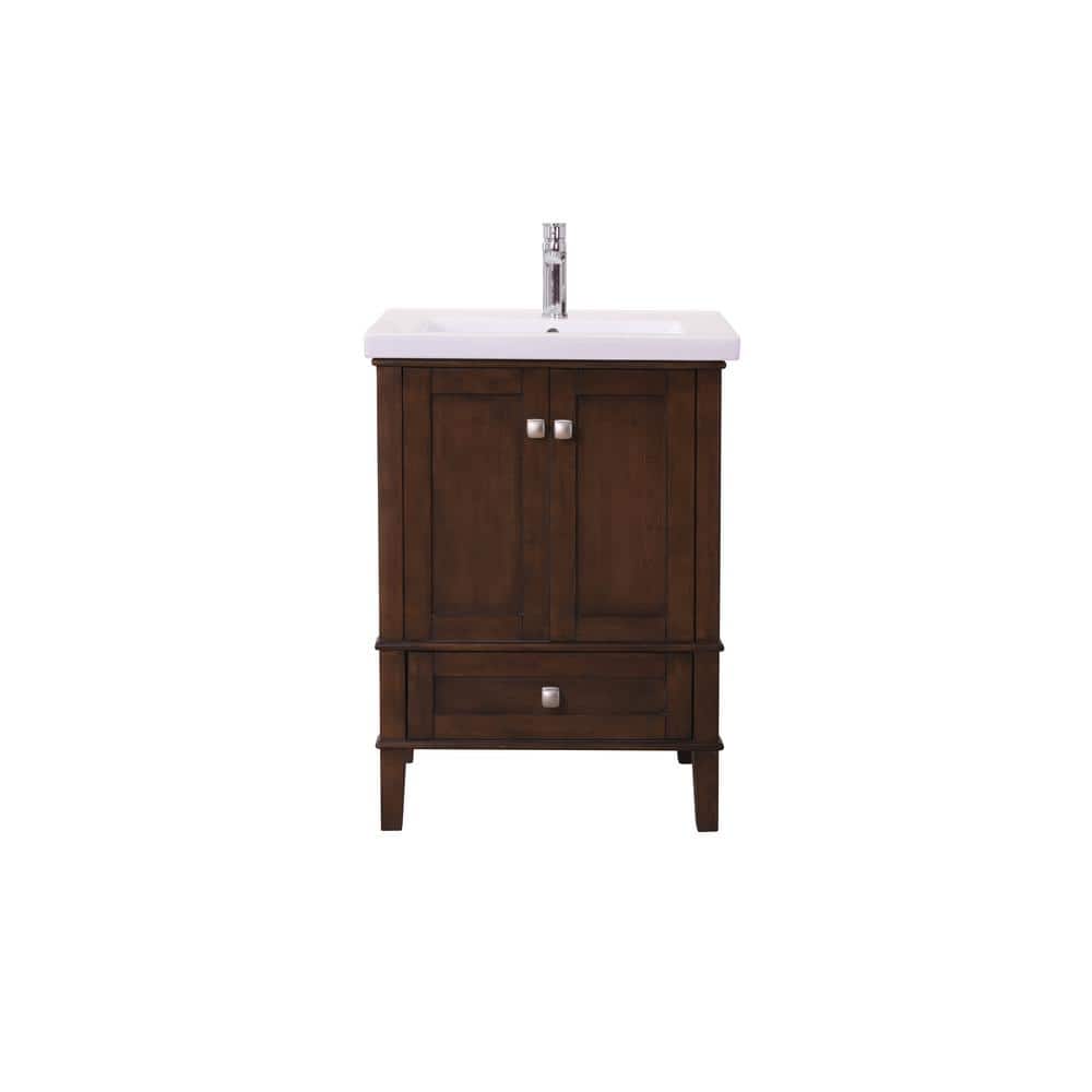 Timeless Home Addison 24 in. W x 18 in. D Single Bathroom Vanity in Antique