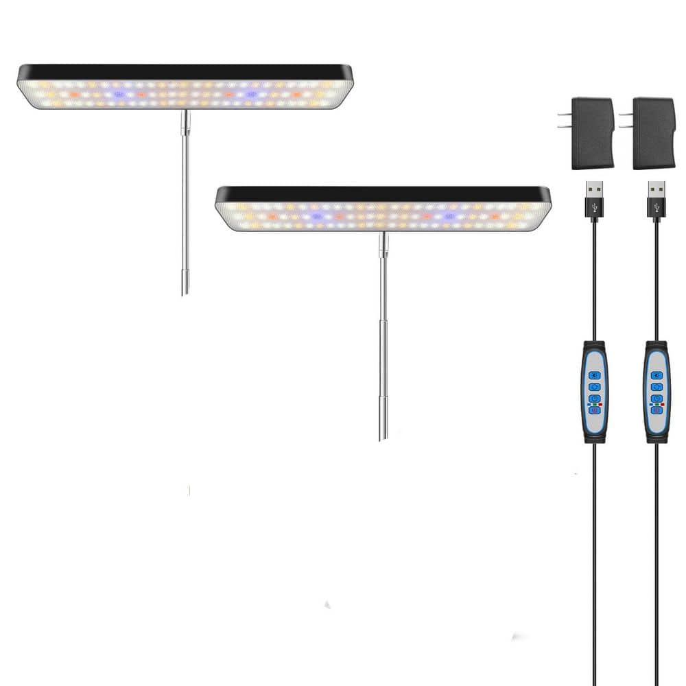Full Spectrum 2 Pack 11 in Adjustable Height Black Indoor LED Grow Light, Desktop Plant Lamp, 5 Dimmable Level price history on PriceWatchPro