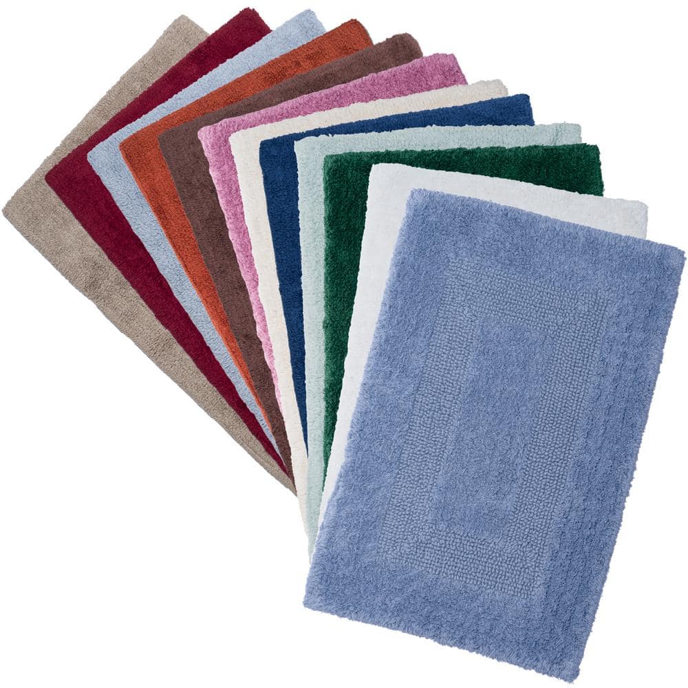Ivory Cotton 4-Piece Bathroom Mat Set with Tufted Design