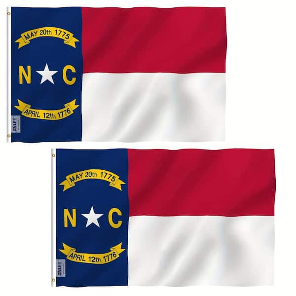 Fly Breeze 3 ft. x 5 ft. Polyester North Carolina State Flags Banner (2-Pack)
