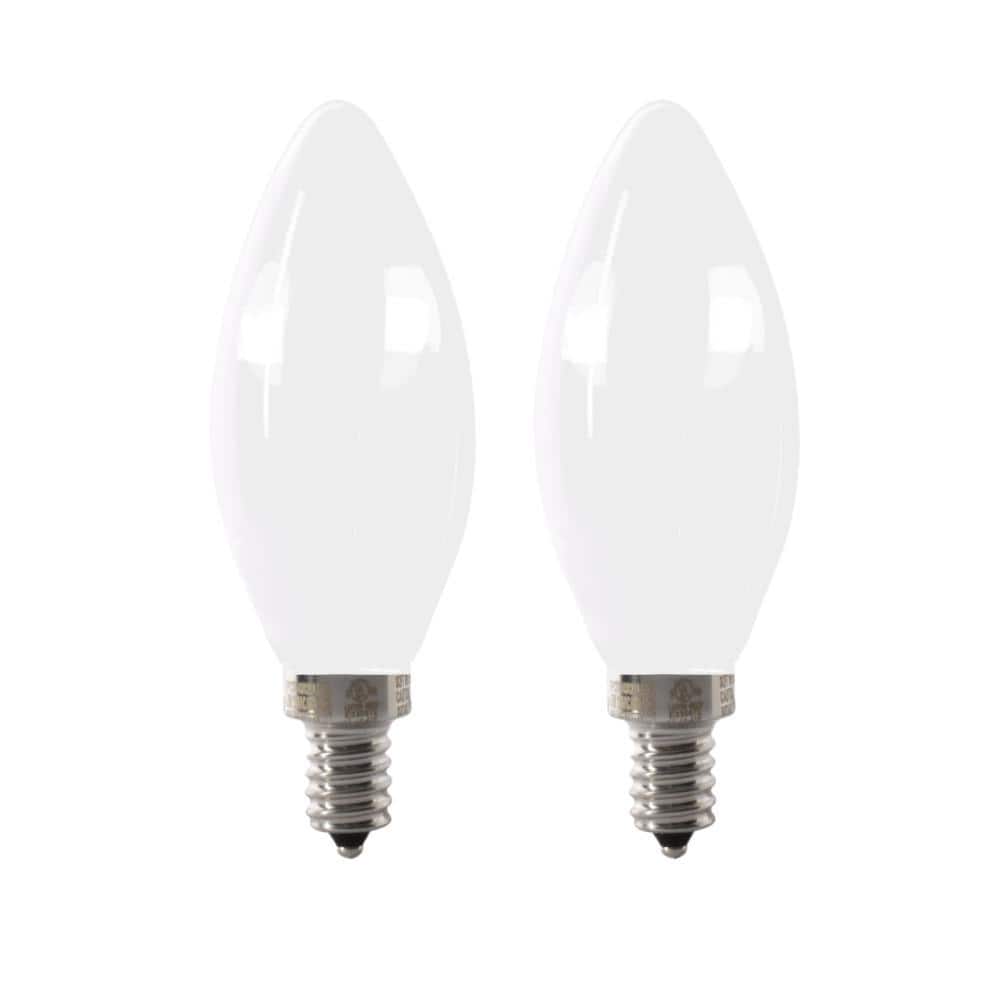 40-Watt Equivalent B10 E12 Candelabra Dimmable Filament CEC Frosted Glass C