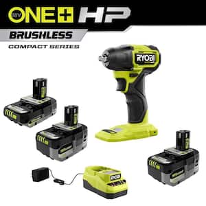 ONE+ 18V HIGH PERFORMANCE Kit w/ (2) 4.0 Ah Batteries, 2.0 Ah Battery, Charger, & ONE+ HP Brushless Impact Wrench