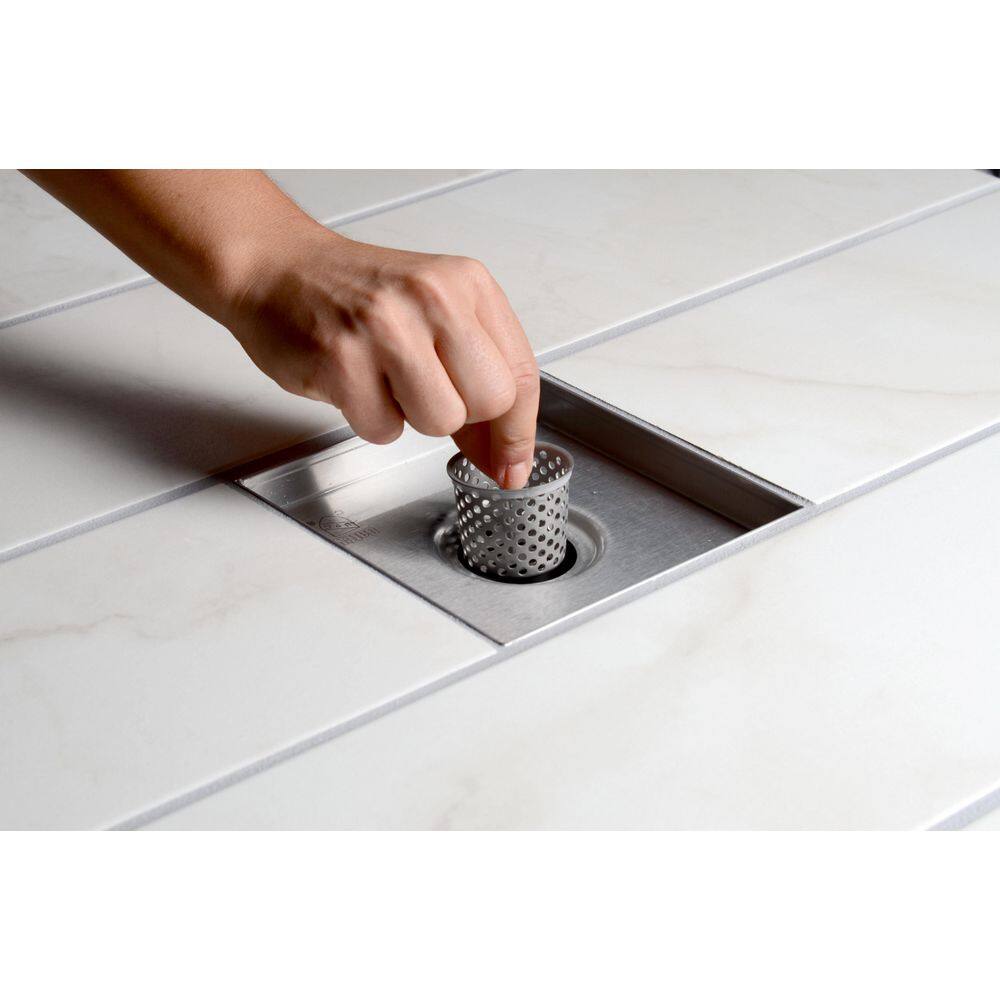 6" x 6" Stainless Steel Tile-In Shower Drain Cover