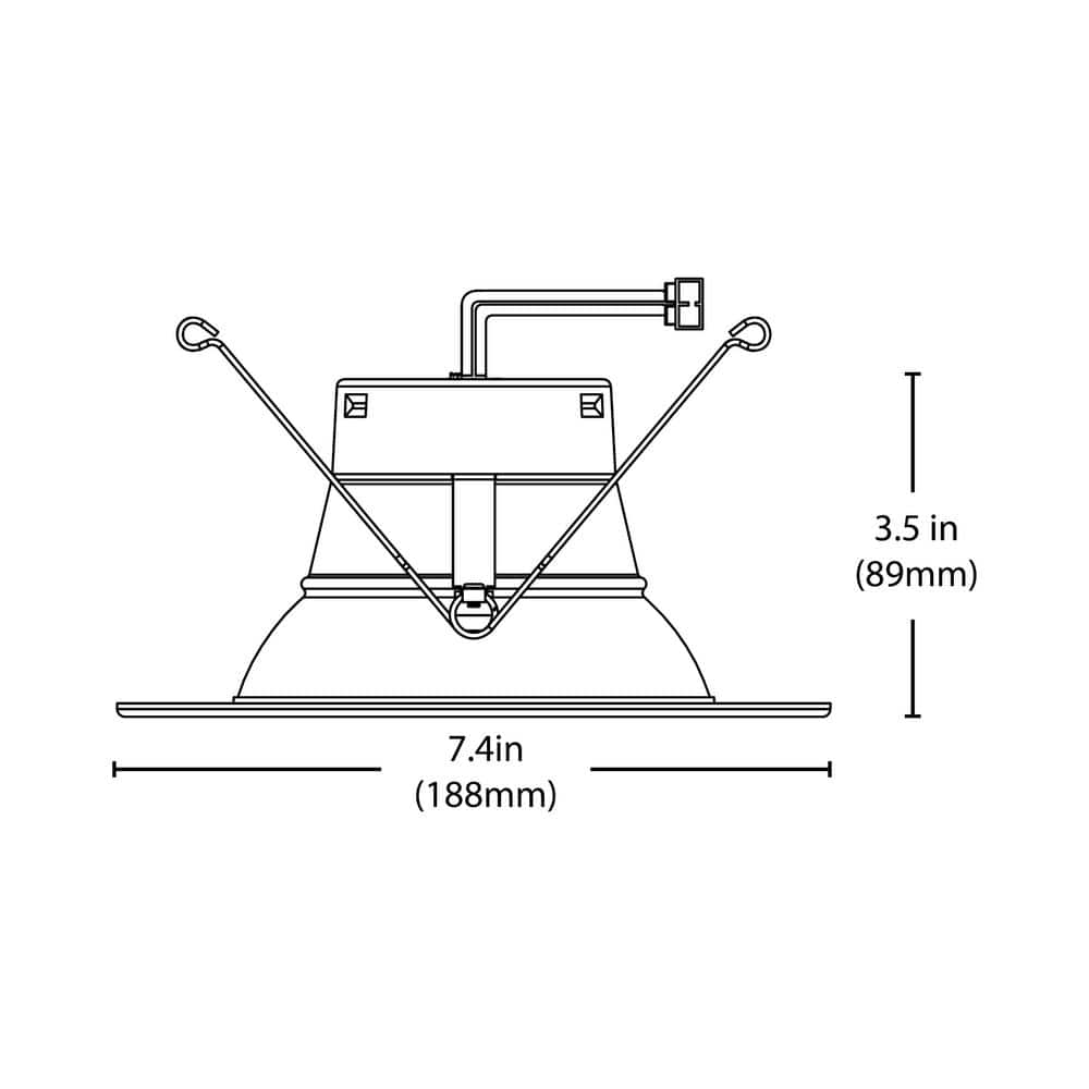 Modern 7.4" Oil-Rubbed Bronze Dimmable LED Recessed Downlight