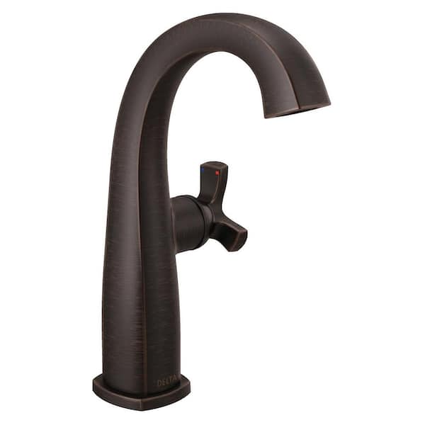 Delta Stryke Mid-Height Single Handle Single Hole Bathroom Faucet in Venetian Bronze