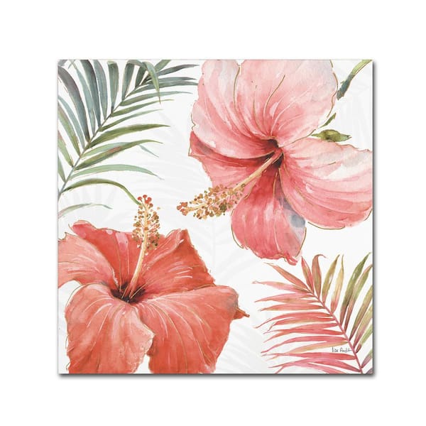 Trademark Fine Art 24 in. x 24 in. "Tropical Blush III" by Lisa Audit Printed Canvas Wall Art