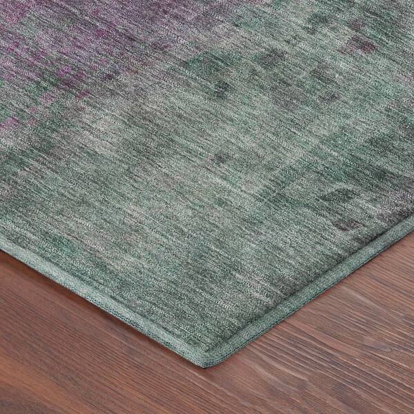 Mayfield Premium Machine Washable Abstract AMF2241 Purple 5 ft. x 7 ft. 6 in. Area Rug