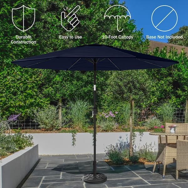 10 to 12 patio umbrella BLUU BANYAN 10 ft Patio Offset Umbrella Outdoor Cantilever Umbrella Hanging Umbrellas, 24 Month Fade Resistance & Water-repellent UV Protection