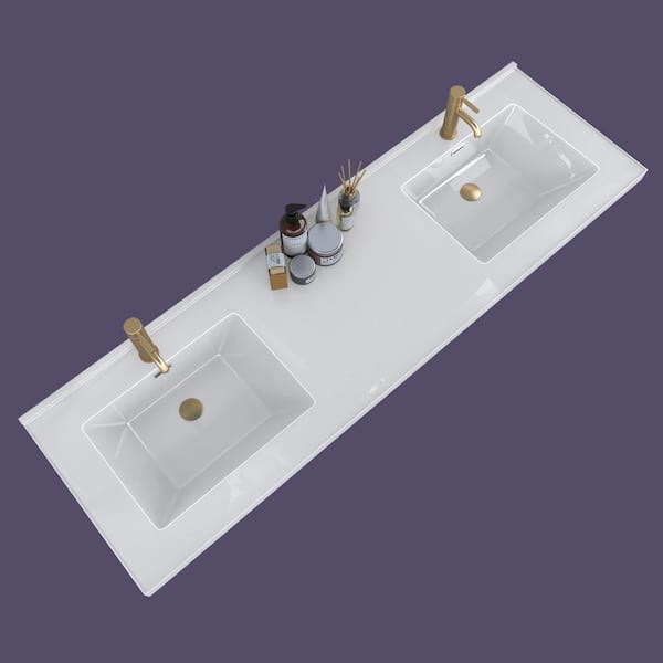 ツインケン バストイ TIZAZO Double Sink Bathroom Vanity - 72IN Bathroom Cabinet