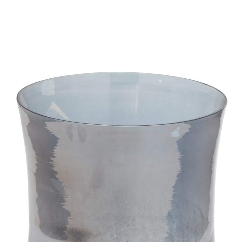 14" Black Glass Traditional Hurricane Candle Lantern