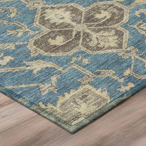 Chantille Machine Washable Indoor/Outdoor Abstract ACN3027 Denim 3 ft. x 4 ft. Area Rug
