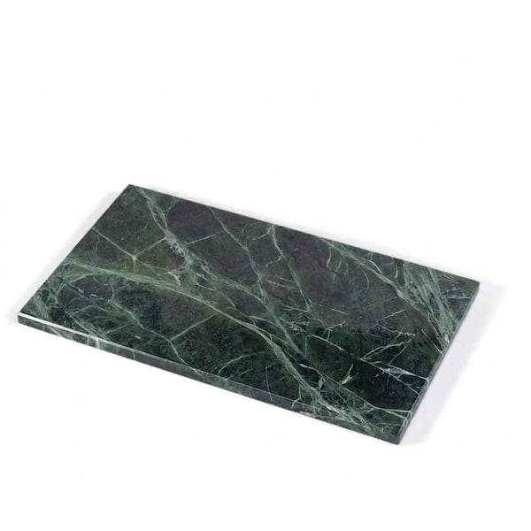 Natural Genuine Marble Vanity Tray 11 in. x 7 in. Polished Stone Slab Candle Plate Italy Green Color